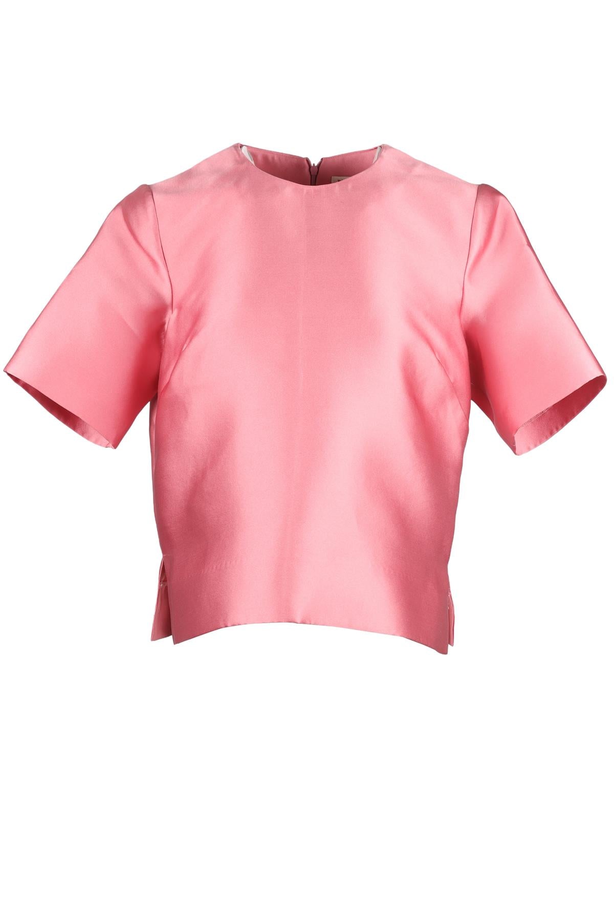 Parosh Pink Satin Top LARGE