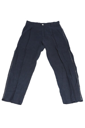 HARAGO NAVY MEN'S LINEN PANTS SMALL