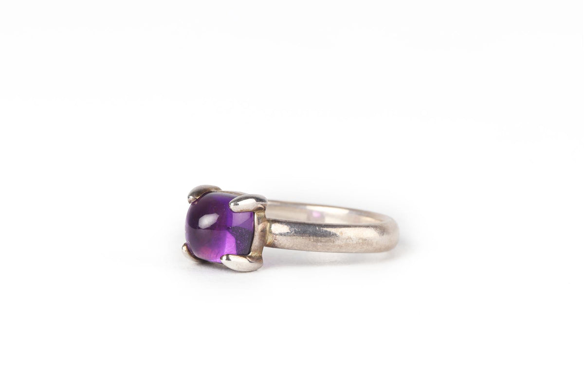 TIFFANY & CO + PALOMA PICASSO PURPLE SUGAR STACKS STERLING SILVER RING UK P