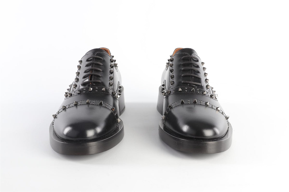 VALENTINO GARAVANI BLACK LEATHER OXFORD SHOES EU 40 UK 7 US 10
