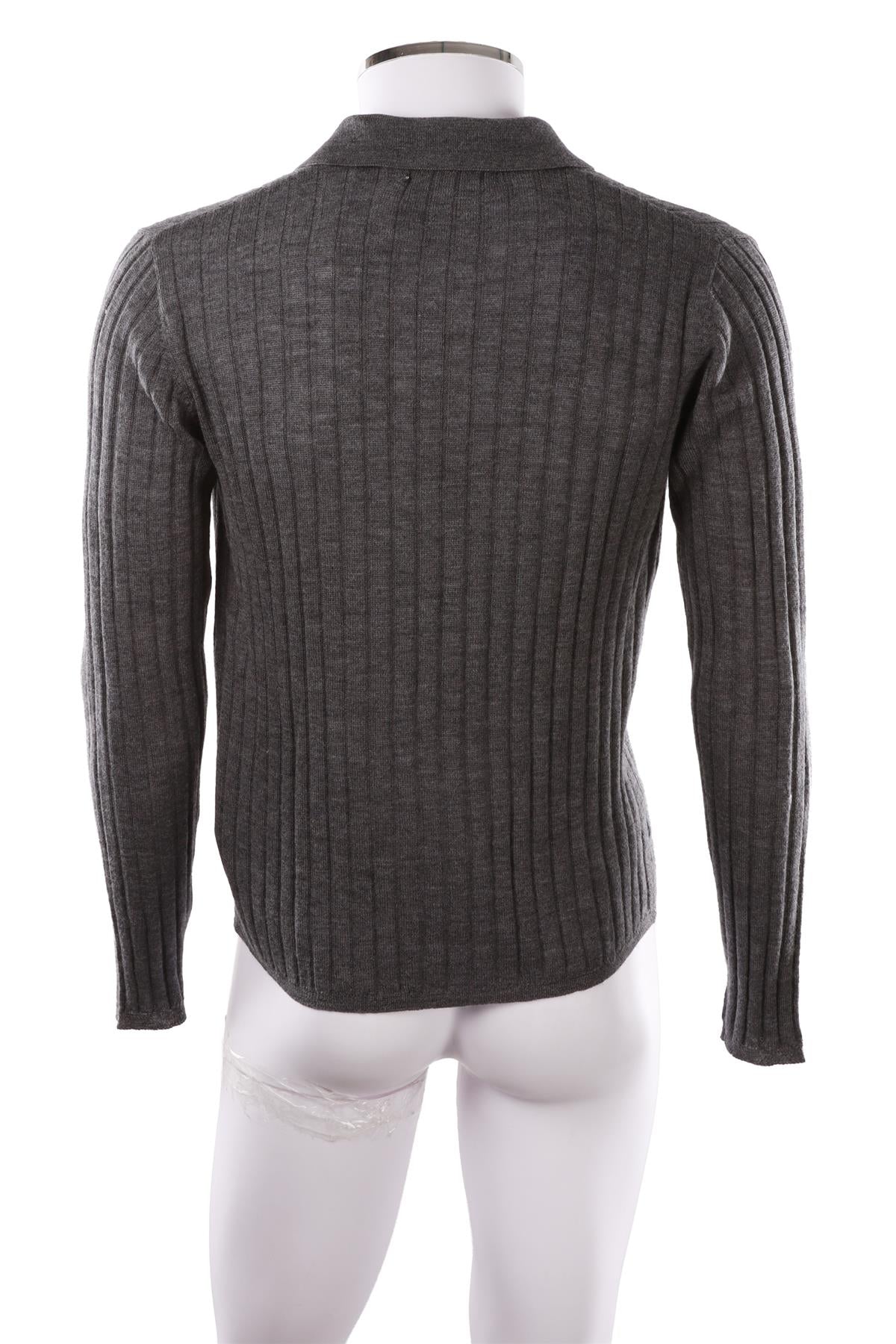 GREY MEN'S WOOL SWEATER