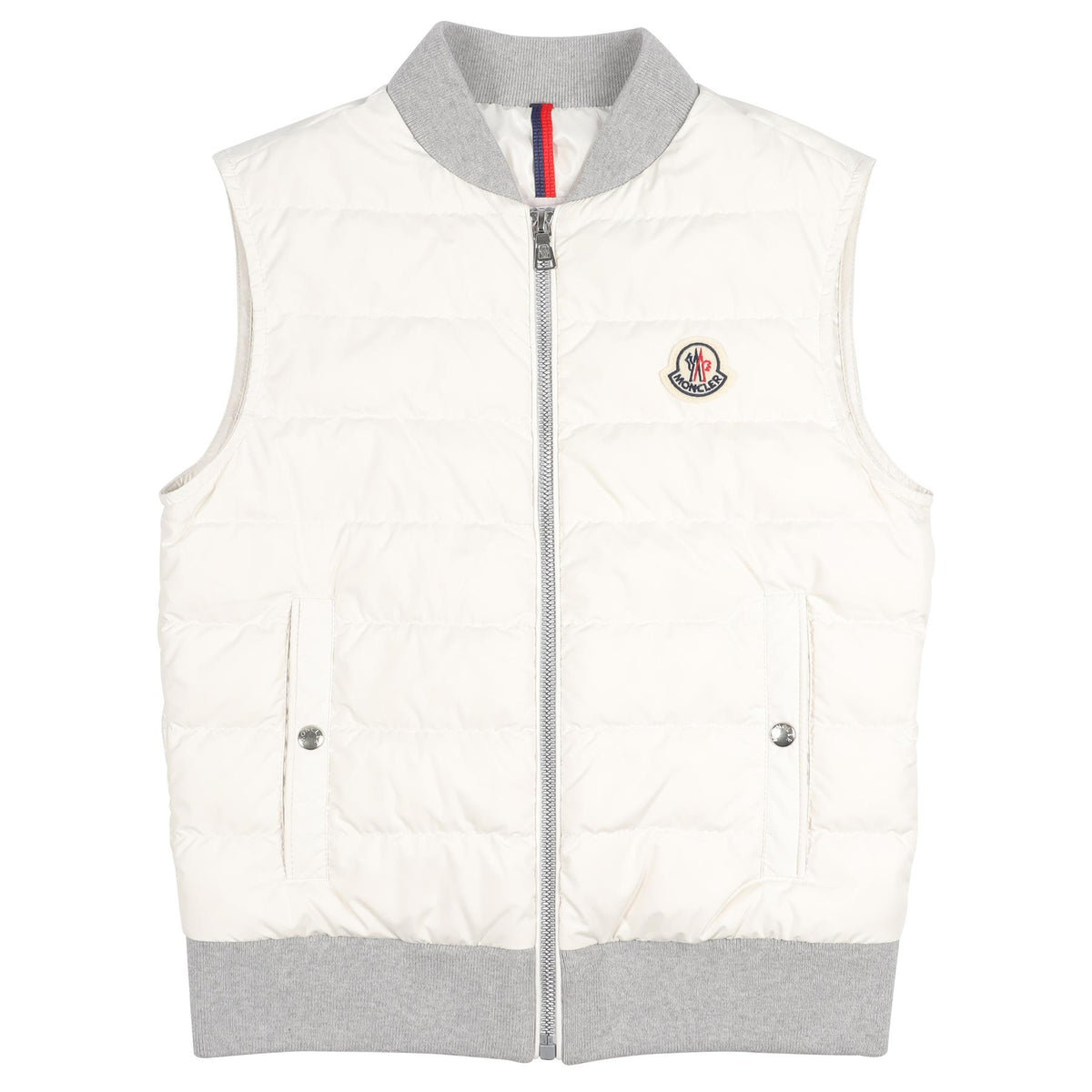 MONCLER GREY KIDS BOYS PADDED GILET 8 YEARS