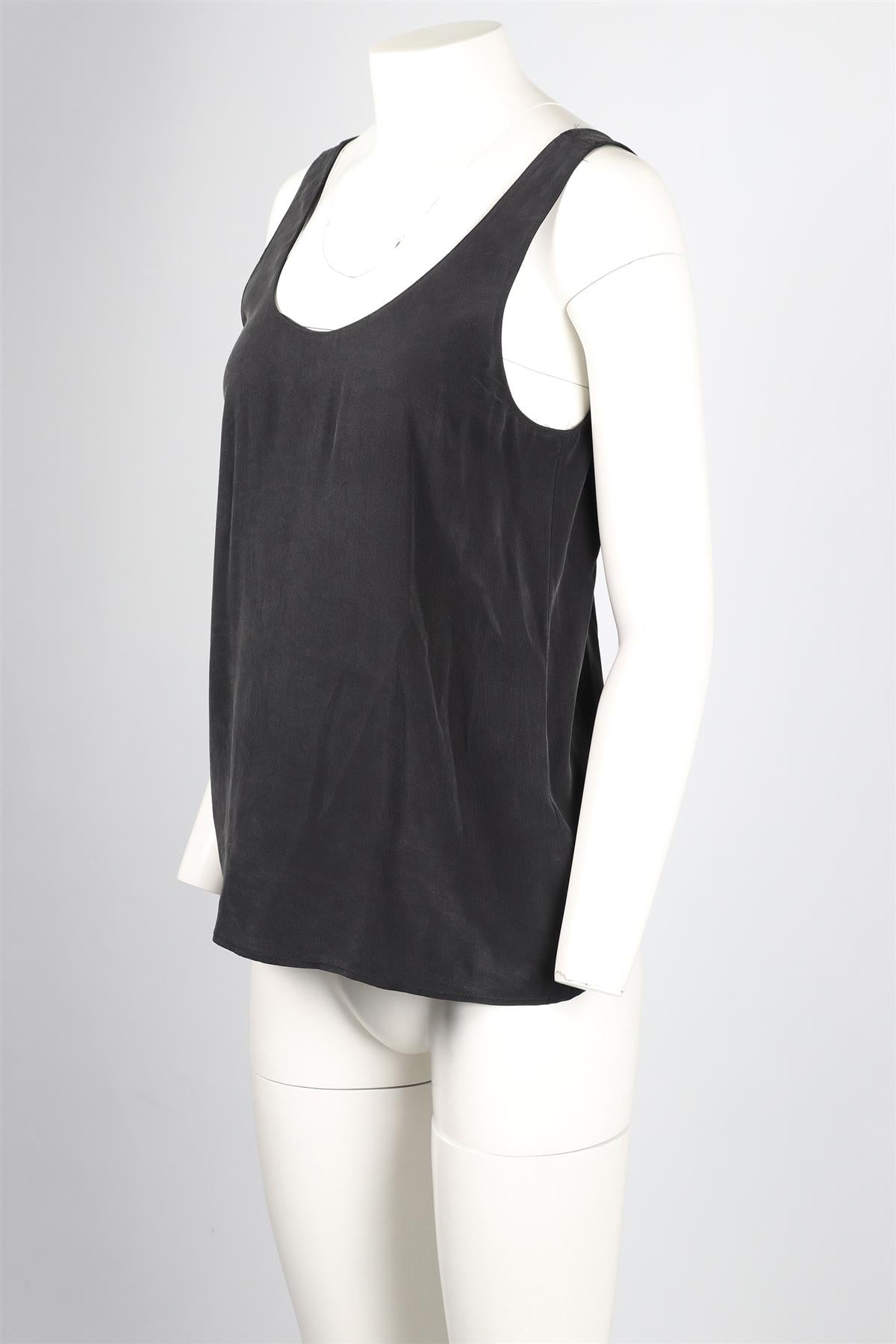 EQUIPMENT BLACK SILK TOP XSMALL