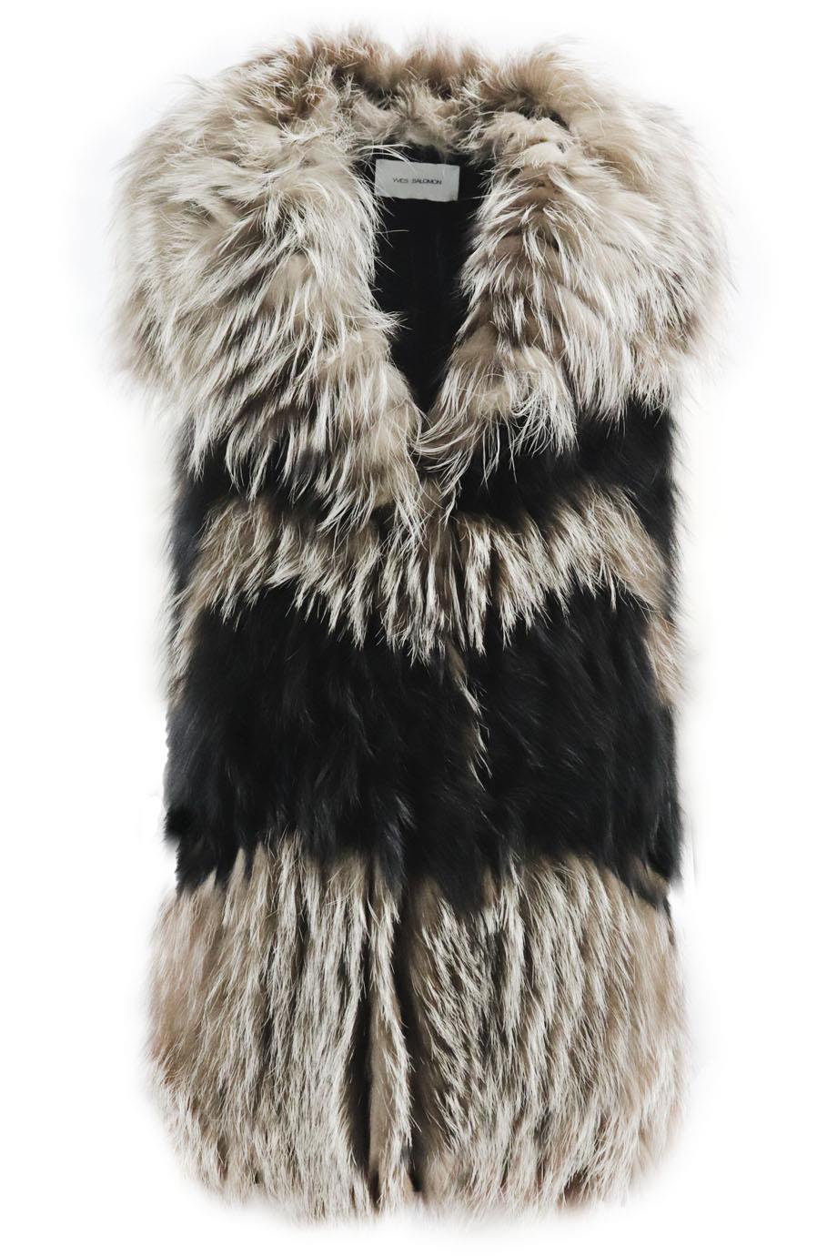 YVES SALOMON FOX FUR GILET FR 36 UK 8