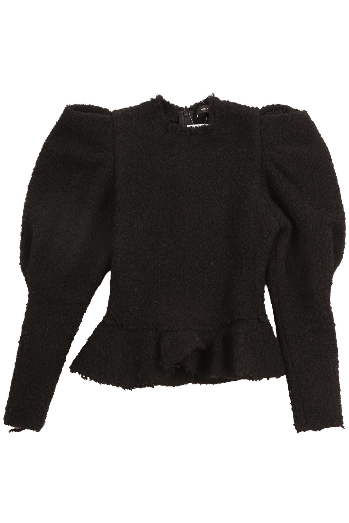 ISABEL MARANT BLACK WOOL TOP FR 36 UK 8