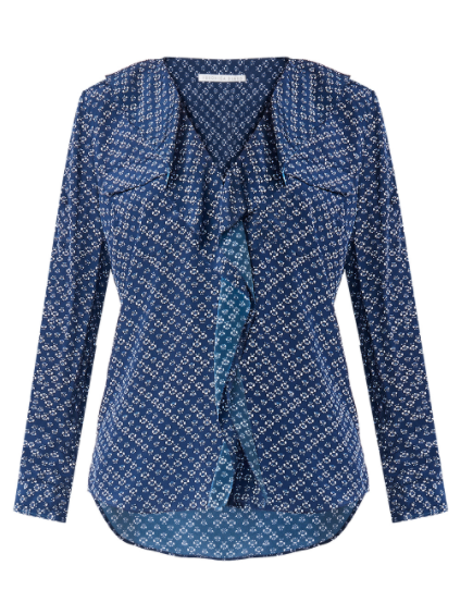 VERONICA BEARD HART BUTTON DOWN TOP US 6 UK 10