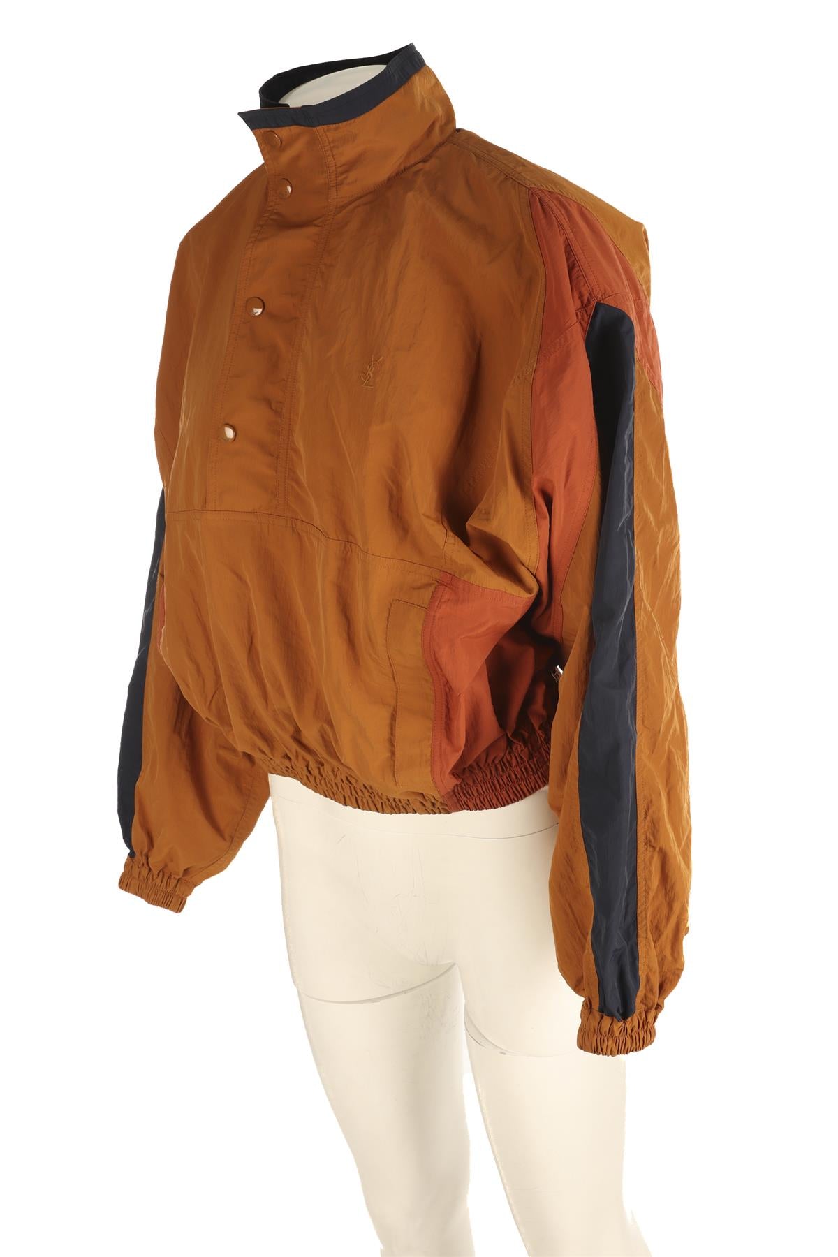 SAINT LAURENT TAN 2026 SHELL JACKET FR 36 UK 8