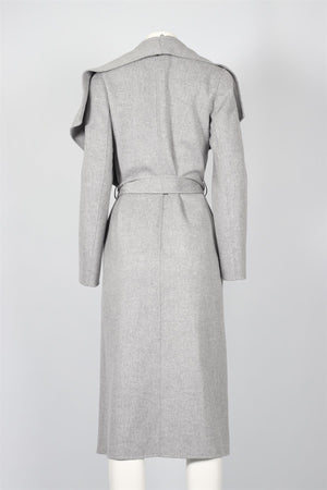 MACKAGE GREY BELTED WOOL COAT SMALL