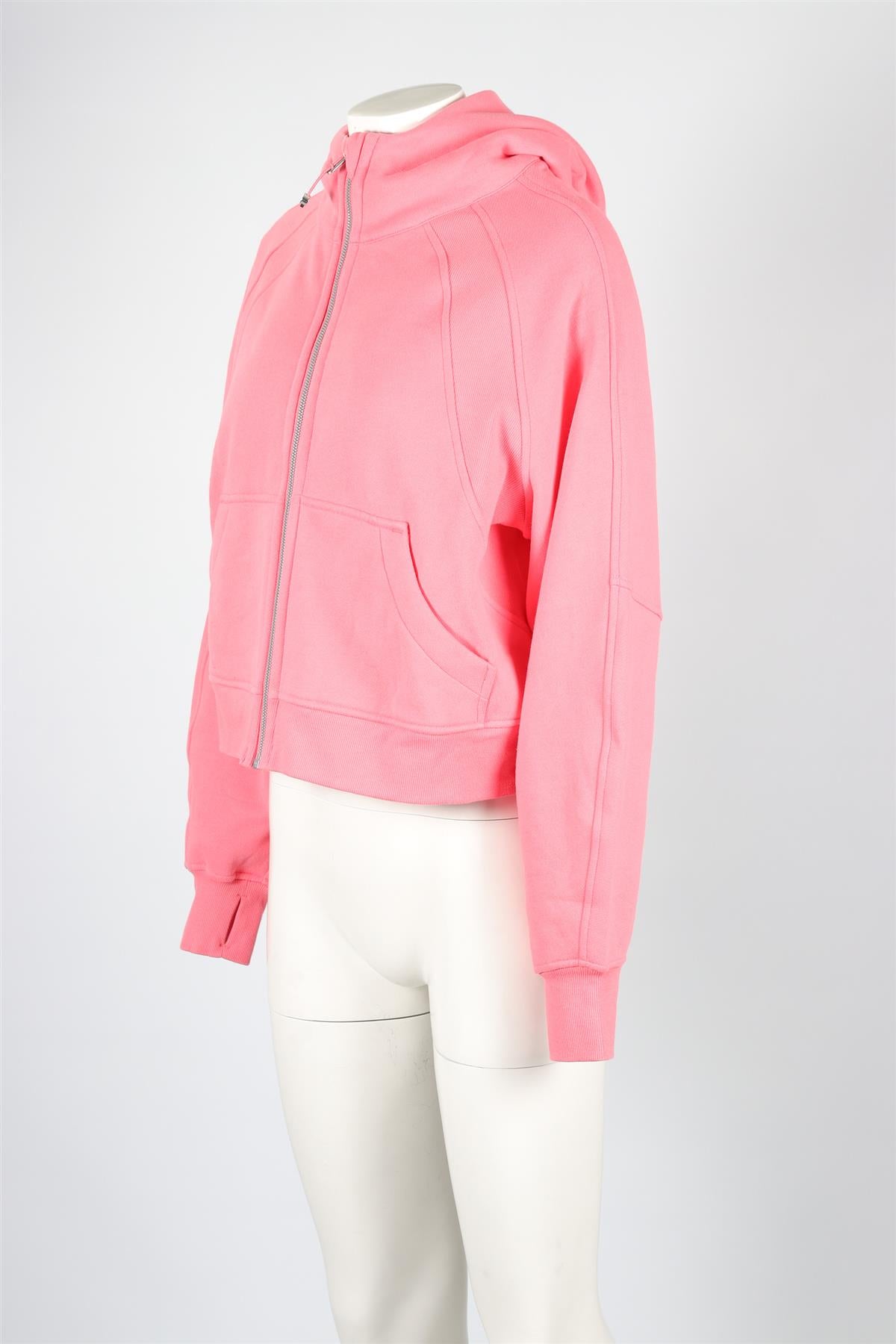 LULULEMON PINK COTTON HOODIE MEDIUM-LARGE