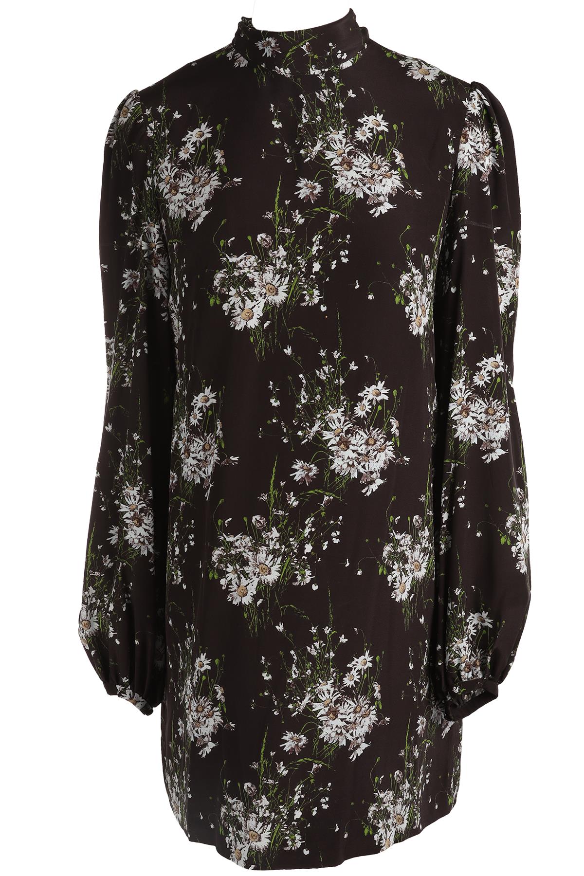 ALEXANDER MCQUEEN BLACK SILK MINI DRESS IT 46 UK 14