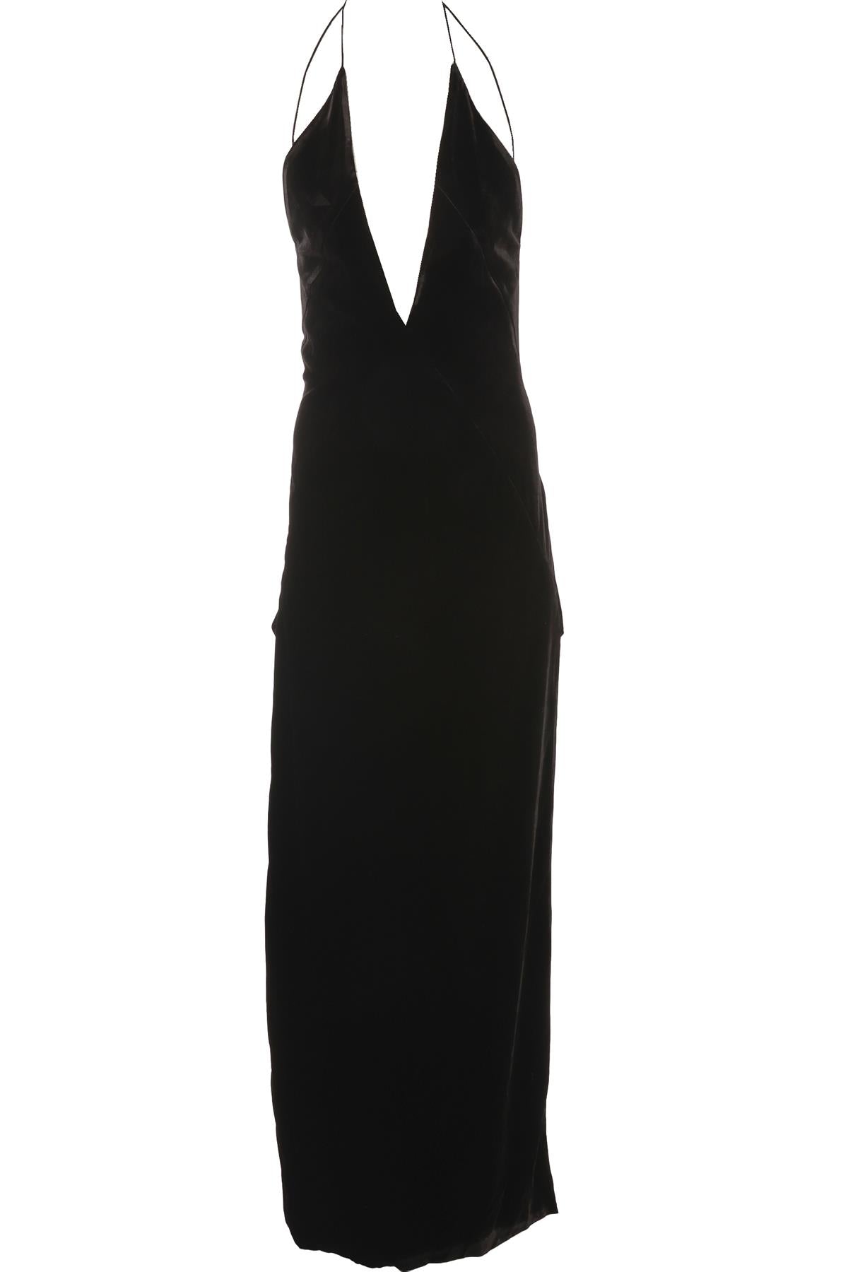 BLACK VELVET MAXI DRESS