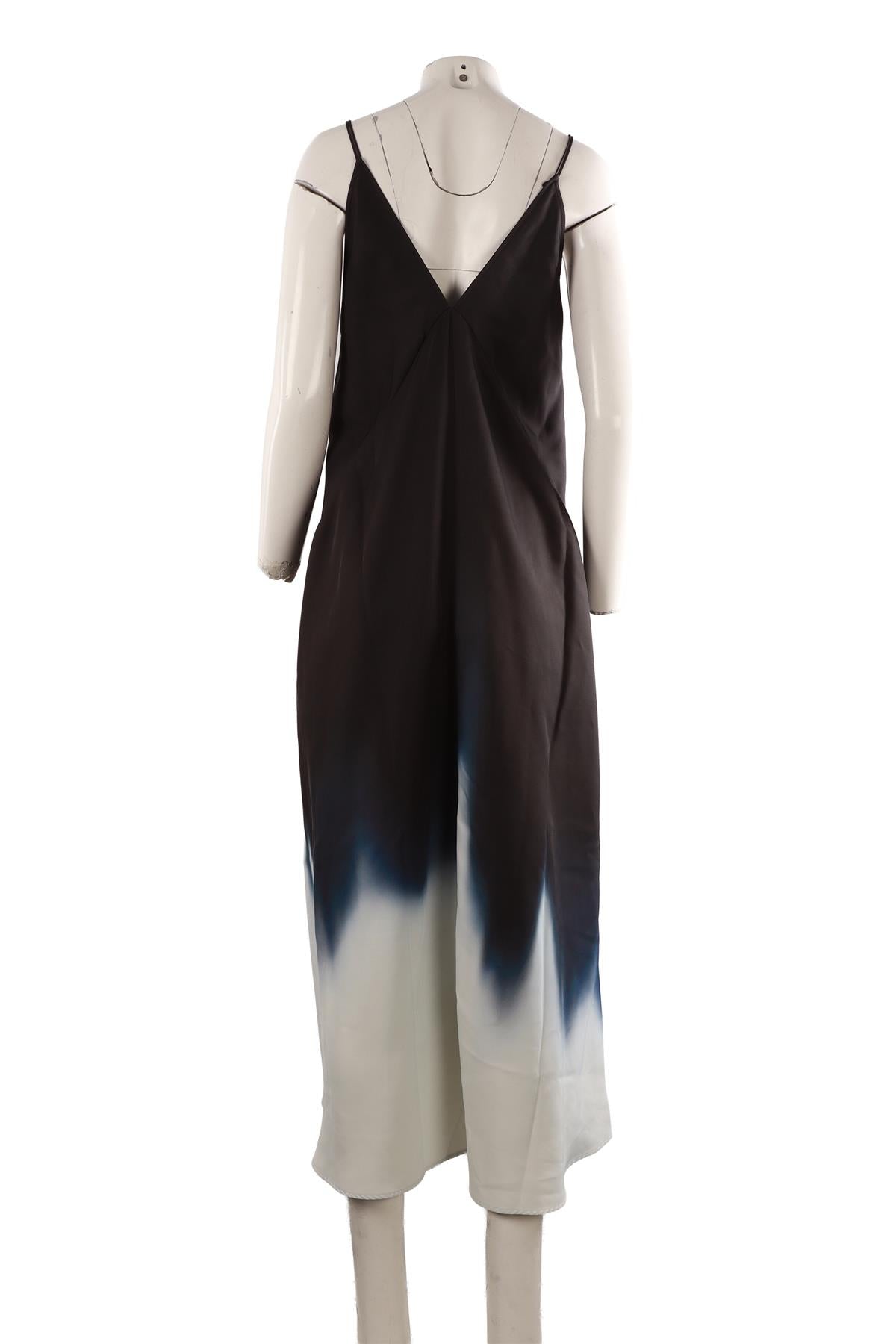 BLUE TWILL MAXI DRESS