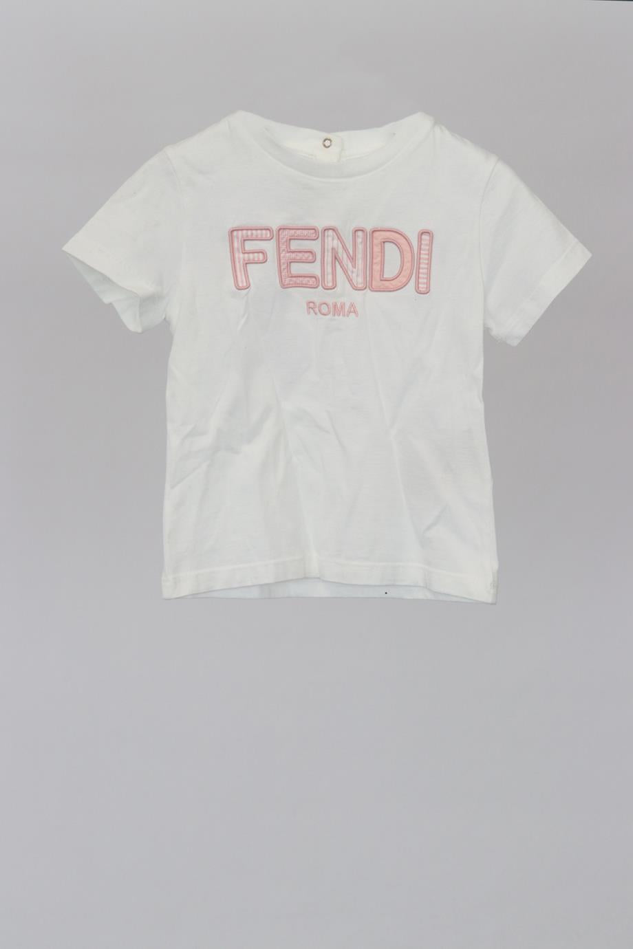 FENDI KIDS GIRLS COTTON T-SHIRT 24 MONTHS