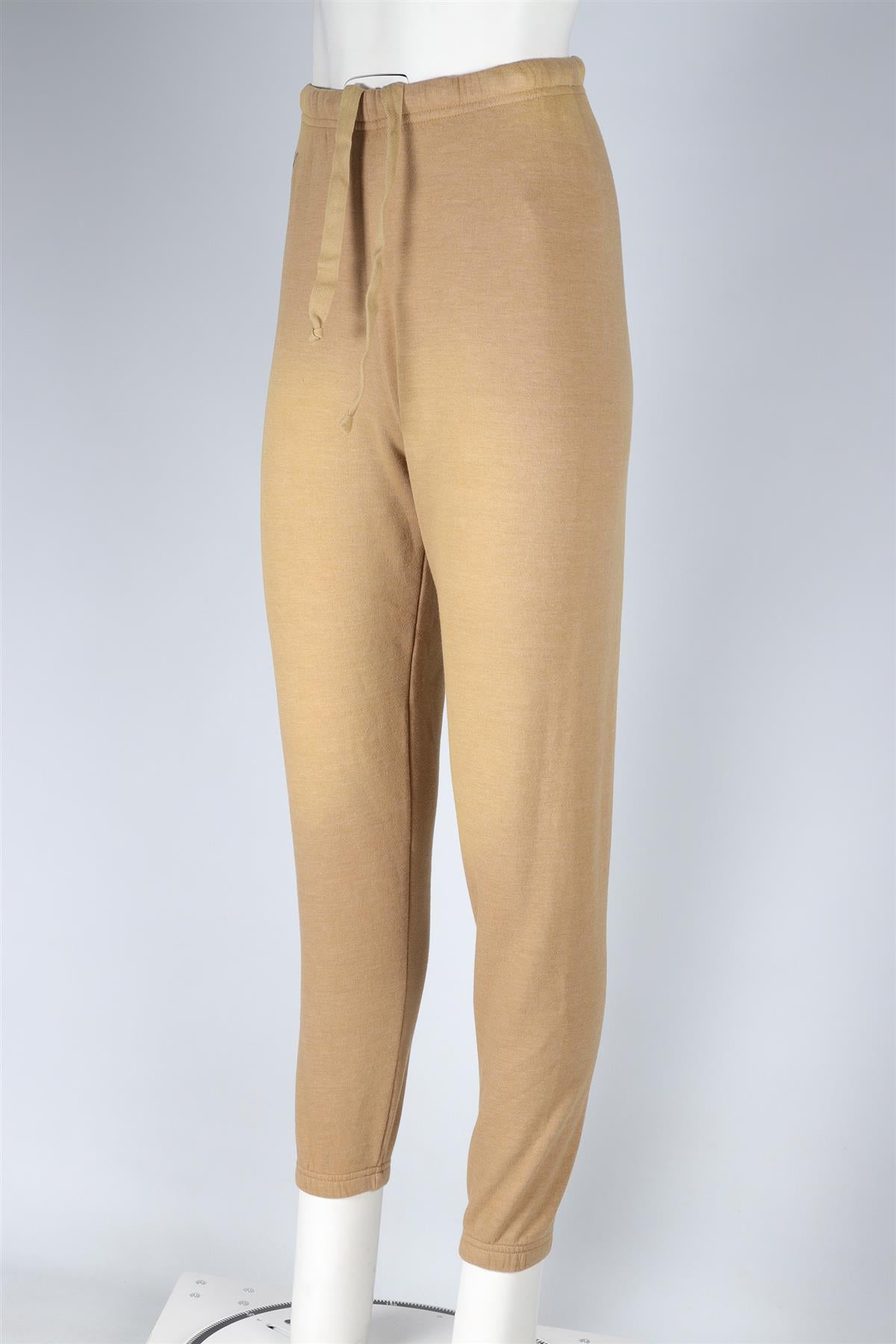 AVIATOR NATION TAN COTTON TRACK PANTS XSMALL