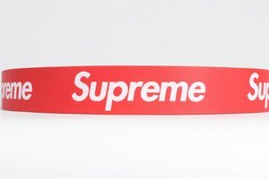 SUPREME RED REPEAT LEATHER BELT SMALL - MEDIUM