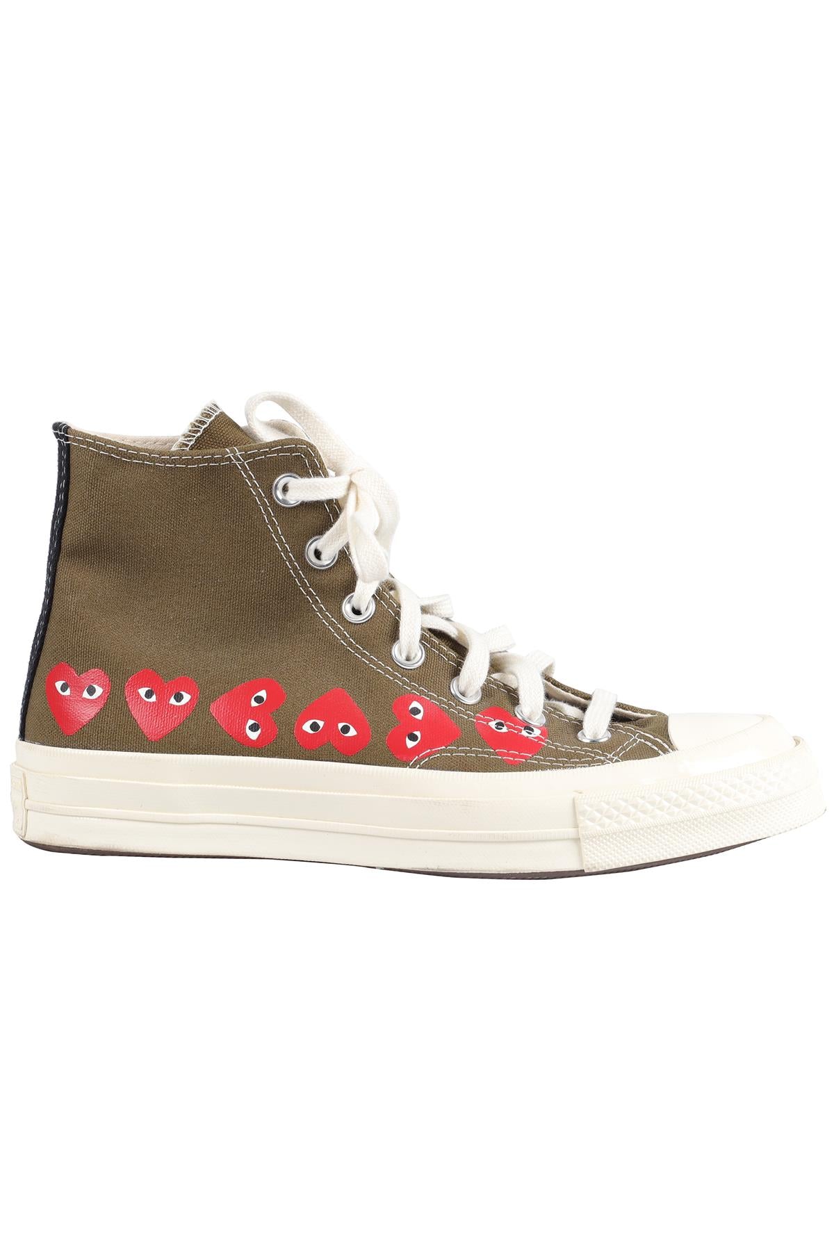CONVERSE + COMME DES GARÇONS GREEN CANVAS SNEAKERS EU 39 UK 6 US 8