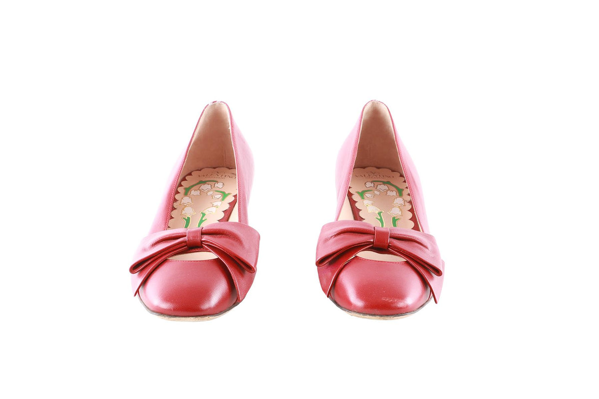 VALENTINO GARAVANI RED LEATHER PUMPS EU 38.5 UK 5.5 US 8.5