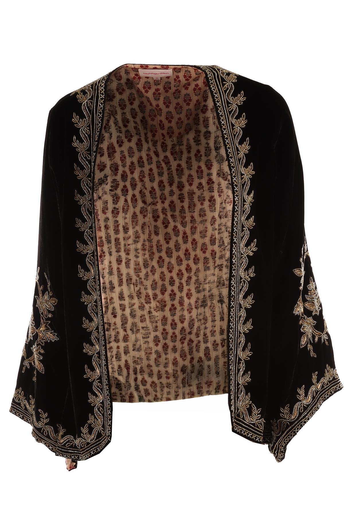 MUZUNGU SISTERS BLACK VELVET JACKET SMALL