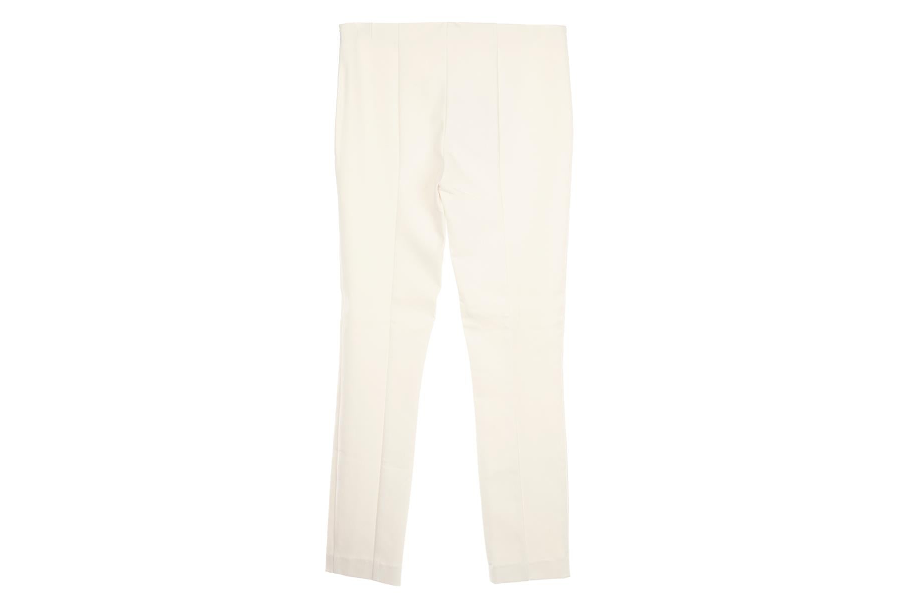 THE ROW IVORY COTTON SKINNY PANTS US 2 UK 6