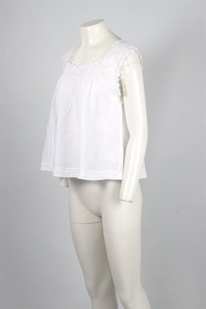 DOEN WHITE RAMIE TOP LARGE