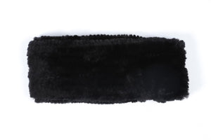 VINCE BLACK FUR SCARF ONE SIZE