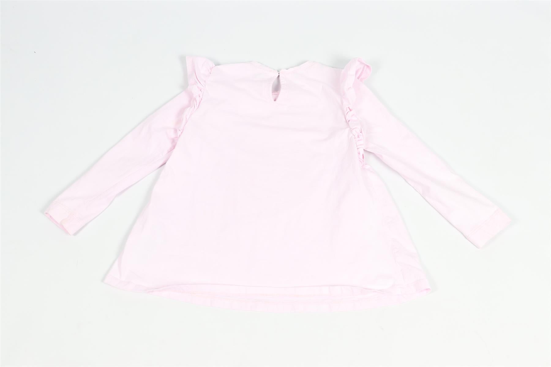 MONNALISA PINK AND WHITE KIDS GIRLS SET OF 3 COTTON TOPS 6 YEARS