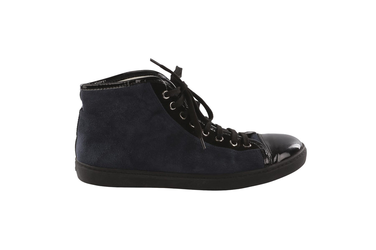 TOD'S NAVY SUEDE SNEAKERS EU 38.5 UK 5.5 US 8.5