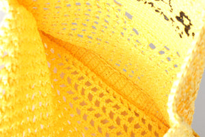PRADA YELLOW RAFFIA TOTE BAG