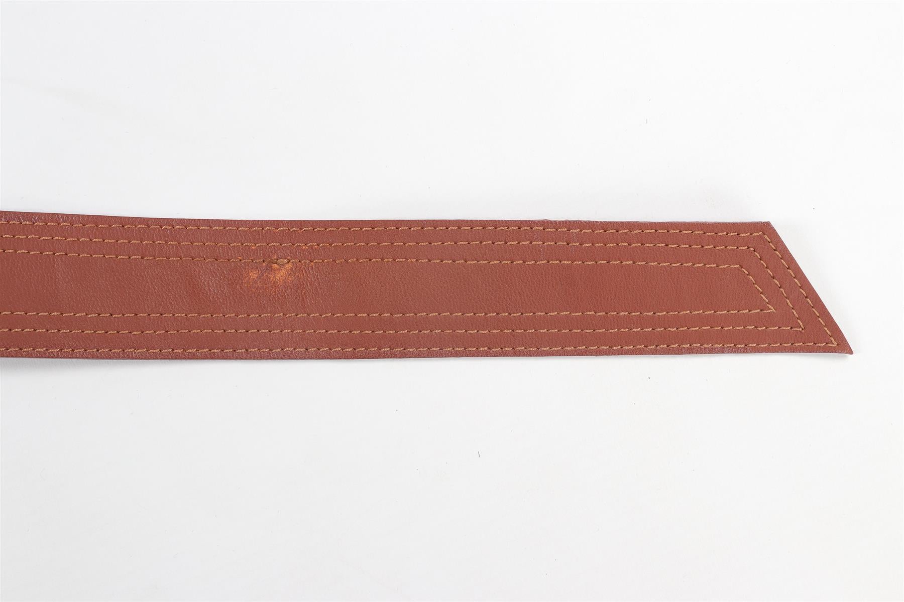 JOHANNA ORTIZ BROWN LEATHER WAIST BELT US 4 UK 8