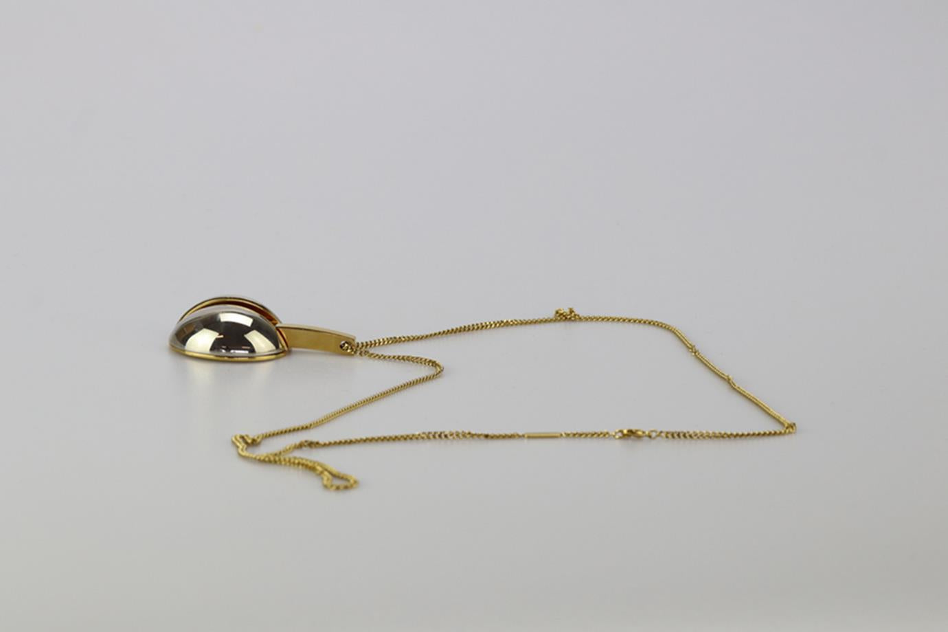CHLOÉ GOLD AND SILVER PENDANT CHAIN NECKLACE