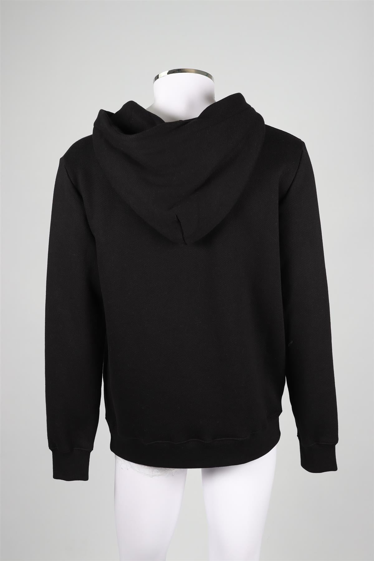 ALANUI BLACK CASHMERE BLEND HOODIE LARGE