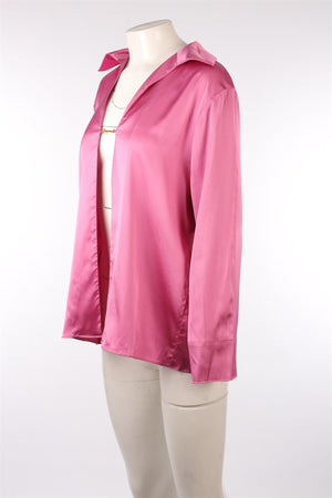 JACQUEMUS PINK SATIN SHIRT FR 40 UK 12