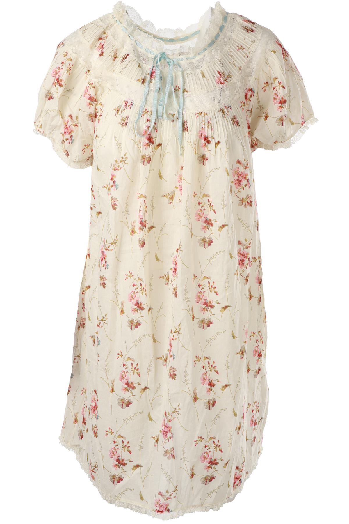 DOEN CREAM COTTON MINI DRESS LARGE