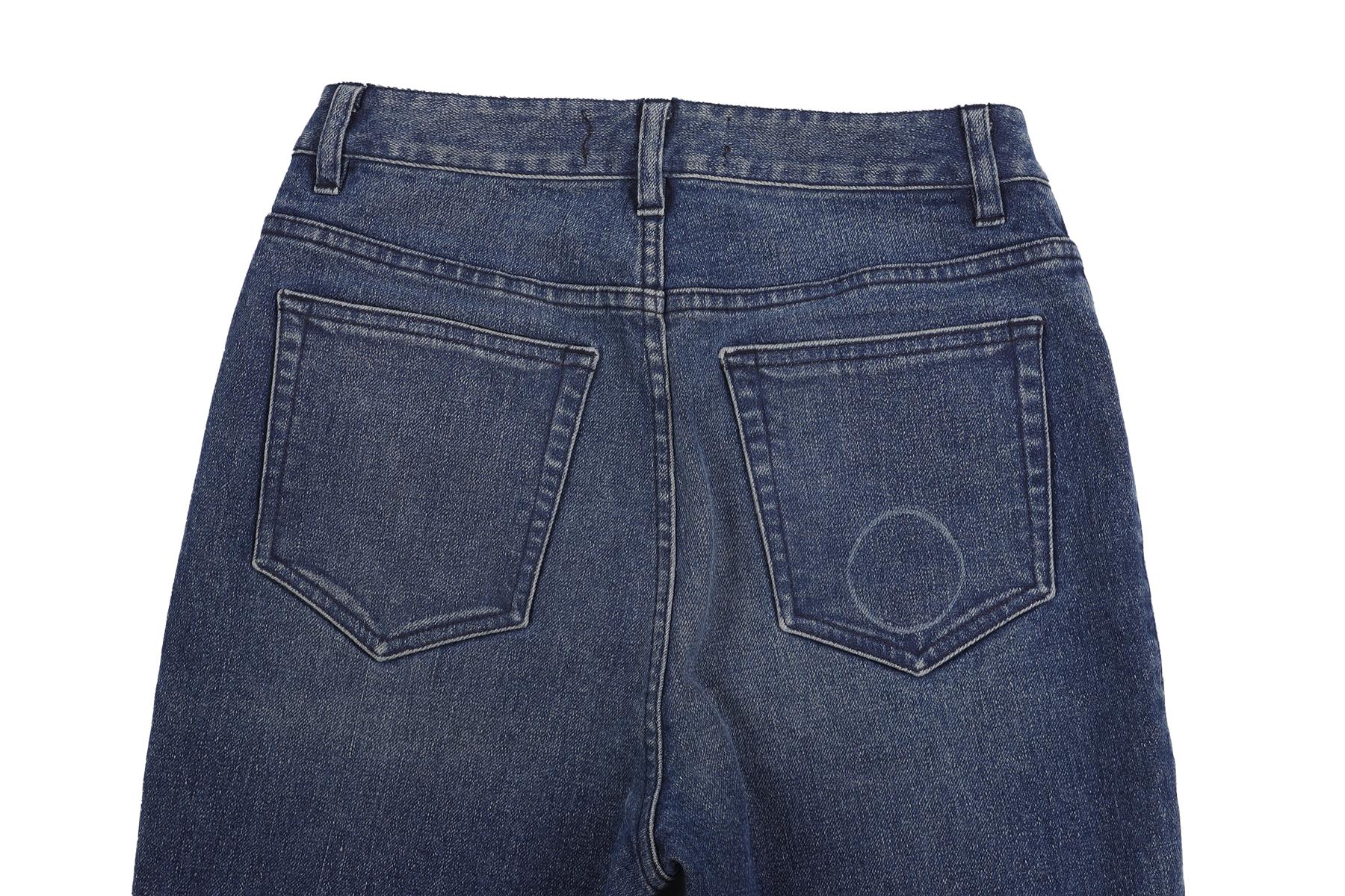 BRANDON MAXWELL BLUE HIGH RISE SKINNY JEANS W25 UK 6-8