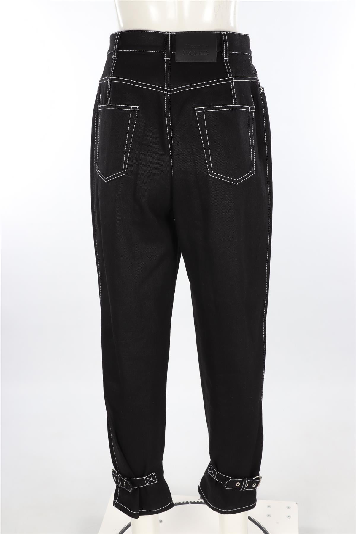 ALEXANDER MCQUEEN BLACK TAPERED JEANS W27 UK 8/10
