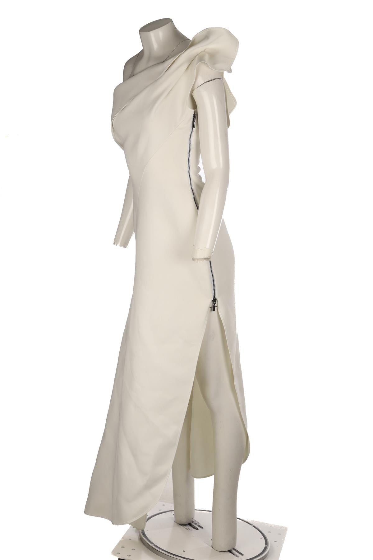 MATICEVSKI WHITE CREPE MAXI DRESS AU 10 UK 10