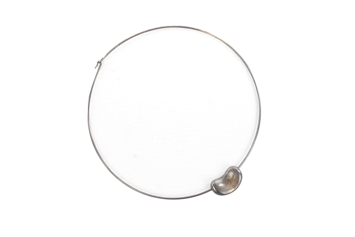 TIFFANY & CO. + ELSA PERETTI SILVER BEAN 26MM STERLING SILVER CHOKER