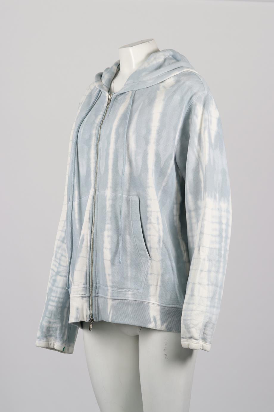 RAQUEL ALLEGRA TIE DYED COTTON BLEND HOODIE UK 8