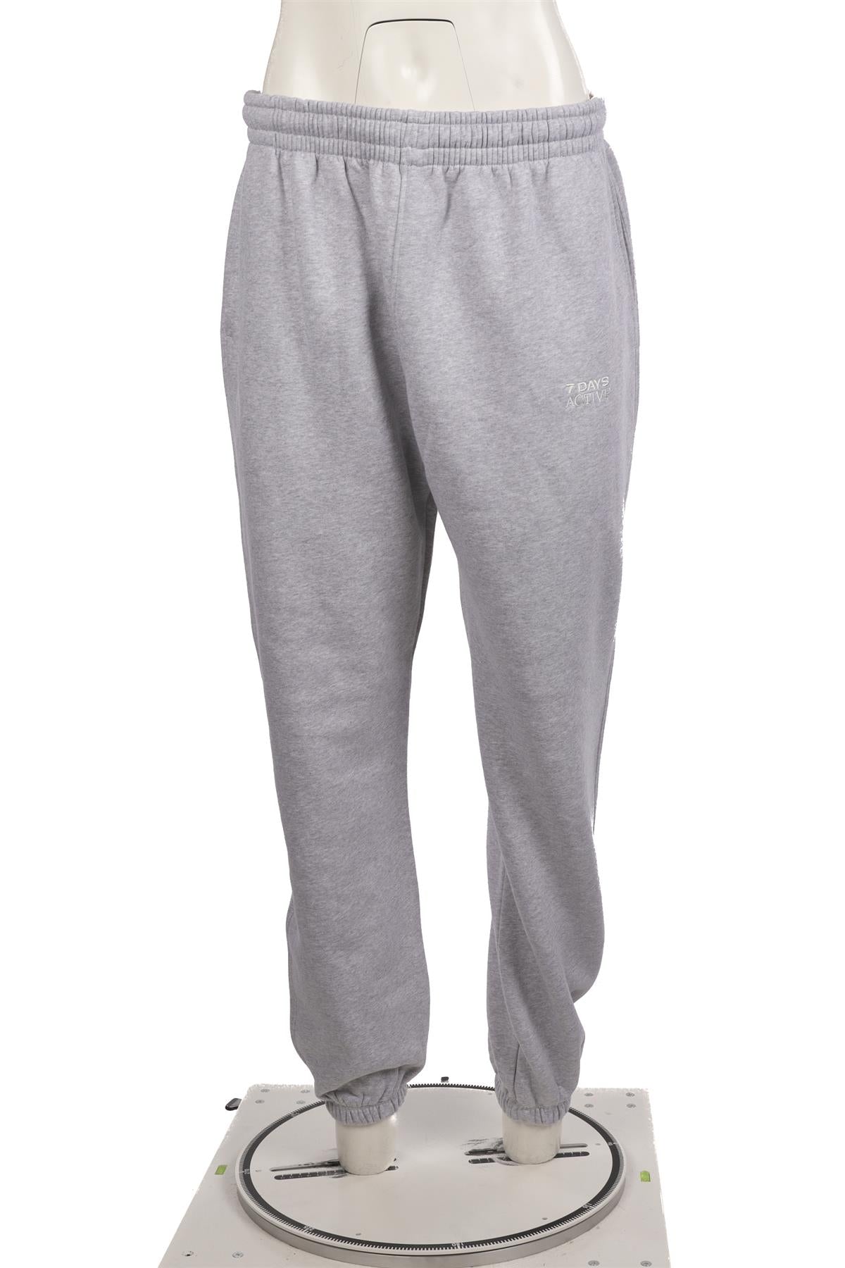 7 DAYS ACTIVE GREY COTTON TRACK PANTS MEDIUM