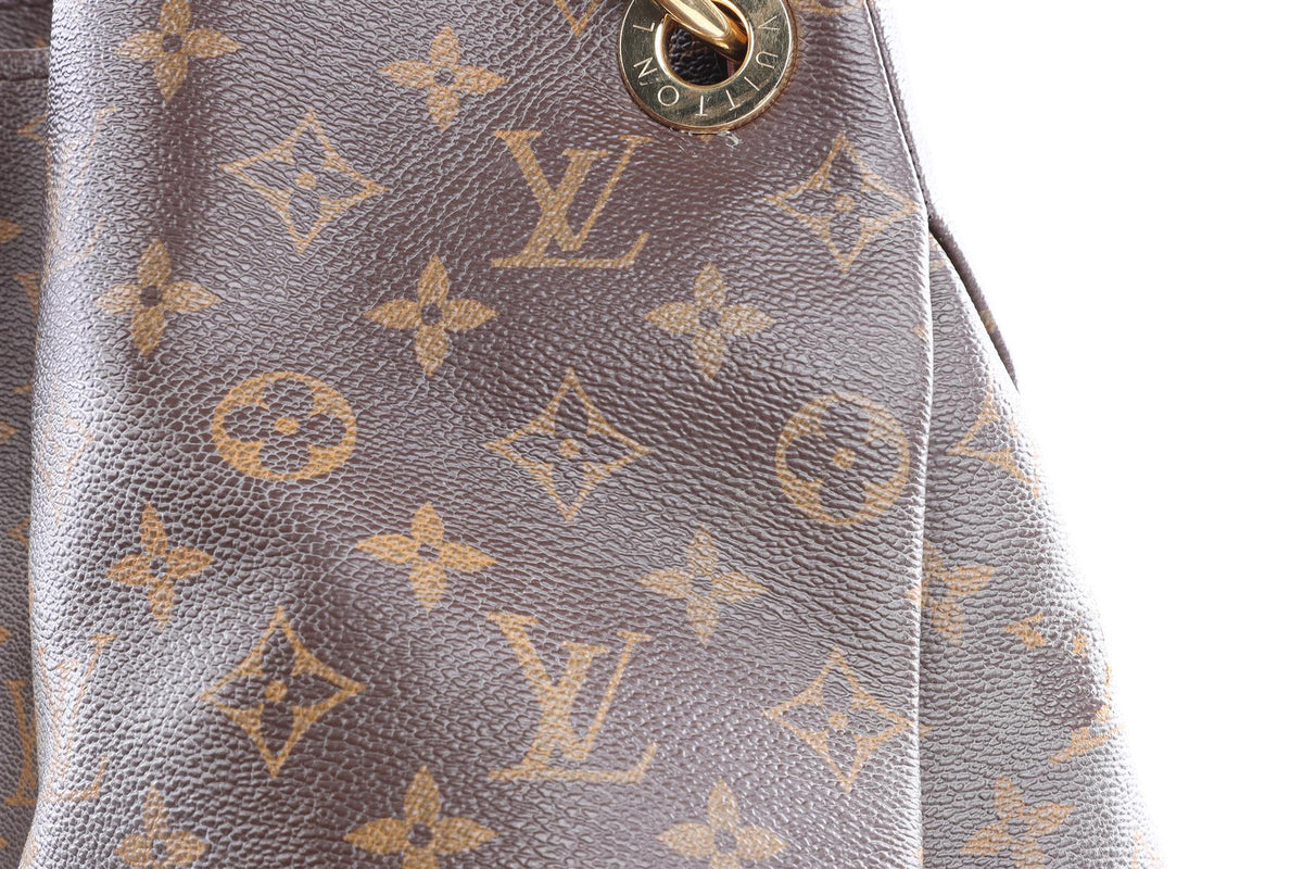 LOUIS VUITTON BROWN 2015 ARTSY GM MONOGRAM COAT CANVAS SHOULDER BAG