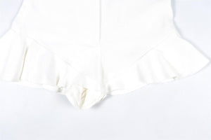 SANDRO WHITE LINEN SHORTS FR 36 UK 8