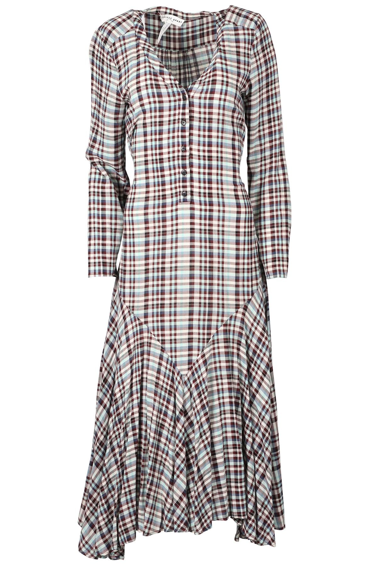 APIECE APART BLUE CREPE MAXI DRESS US 4 UK 8