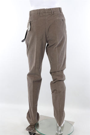 INCOTEX GREY MEN'S CORDUROY STRAIGHT LEG PANTS IT 54 UK/US 38