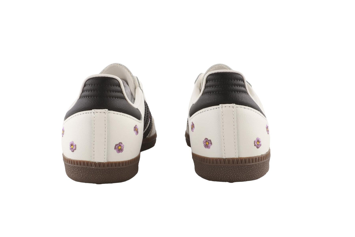 ADIDAS WHITE SAMBA PURPLE FLORAL SNEAKERS EU 37 1/3 UK 4.5 US 6