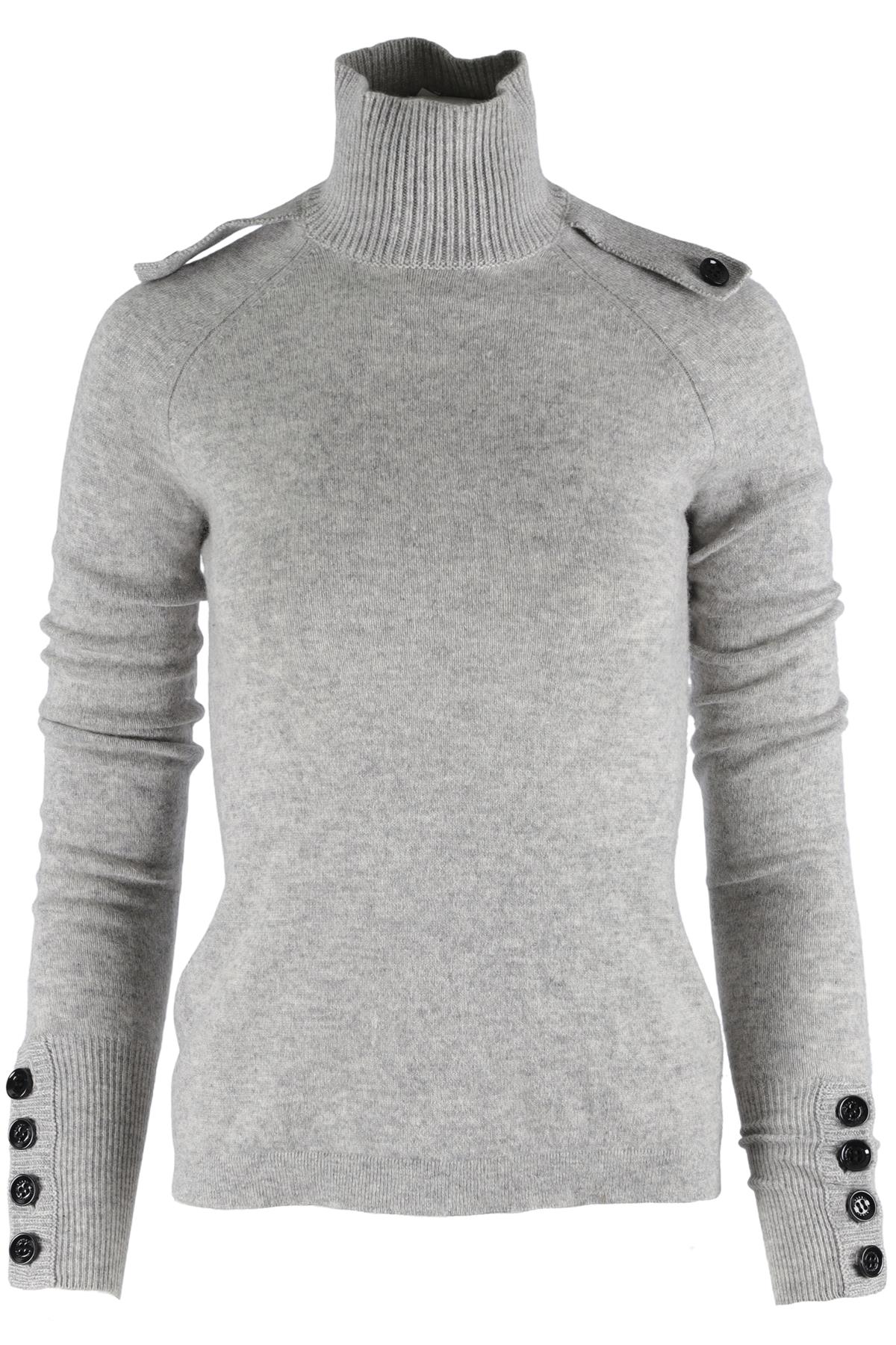 BURBERRY GREY CASHMERE SWEATER XSMALL