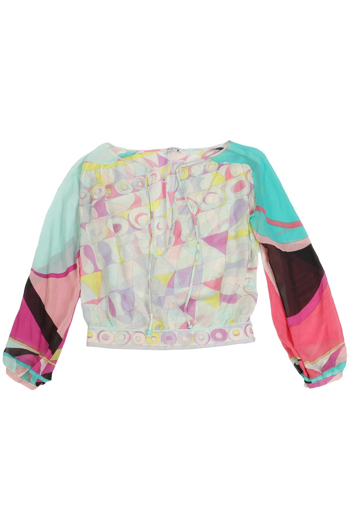 EMILIO PUCCI MULTI VINTAGE COTTON TOP IT 38 UK 6