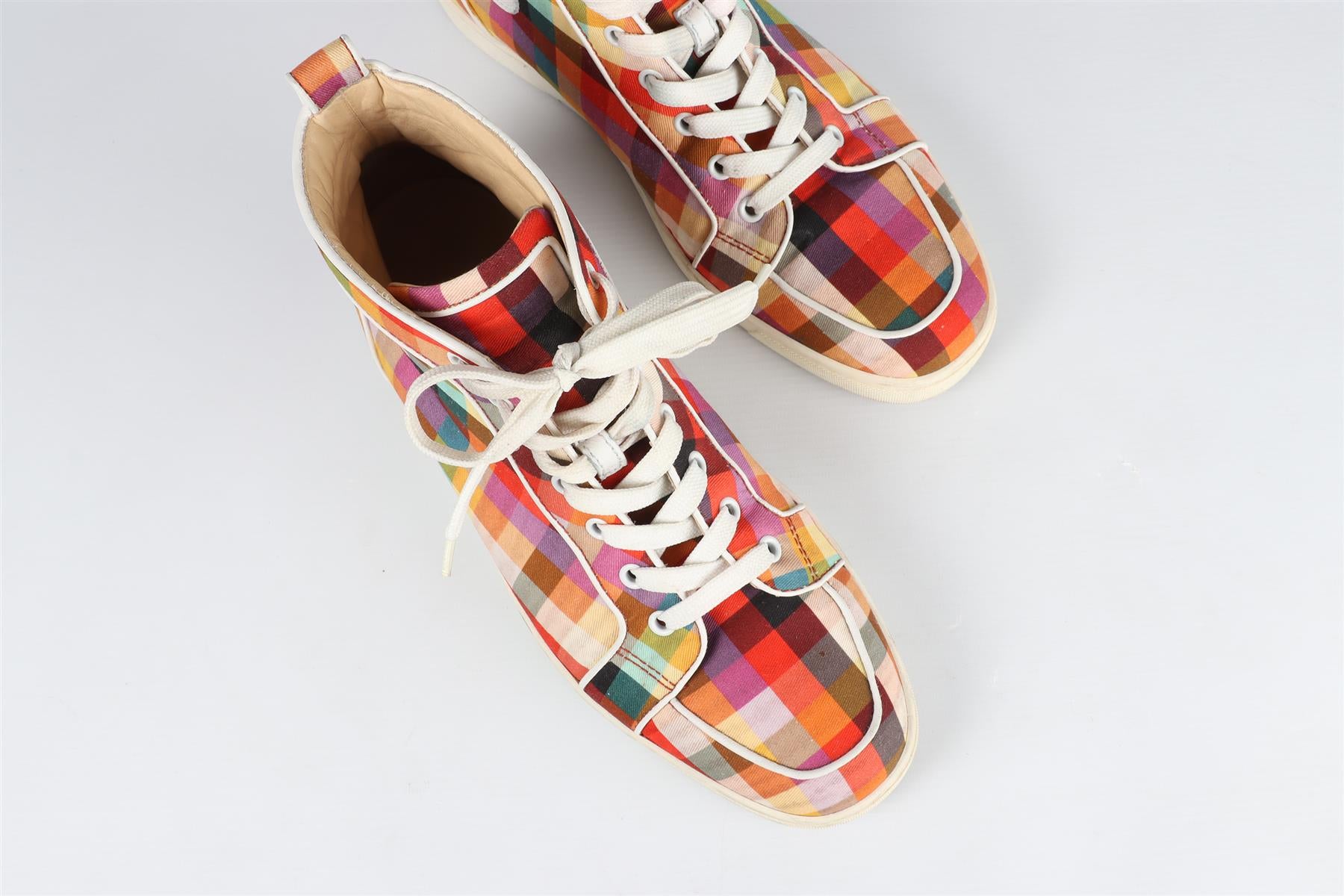 CHRISTIAN LOUBOUTIN MULTICOLOURED MEN'S LOUIS CANVAS SNEAKERS EU 42 UK 8 US 9