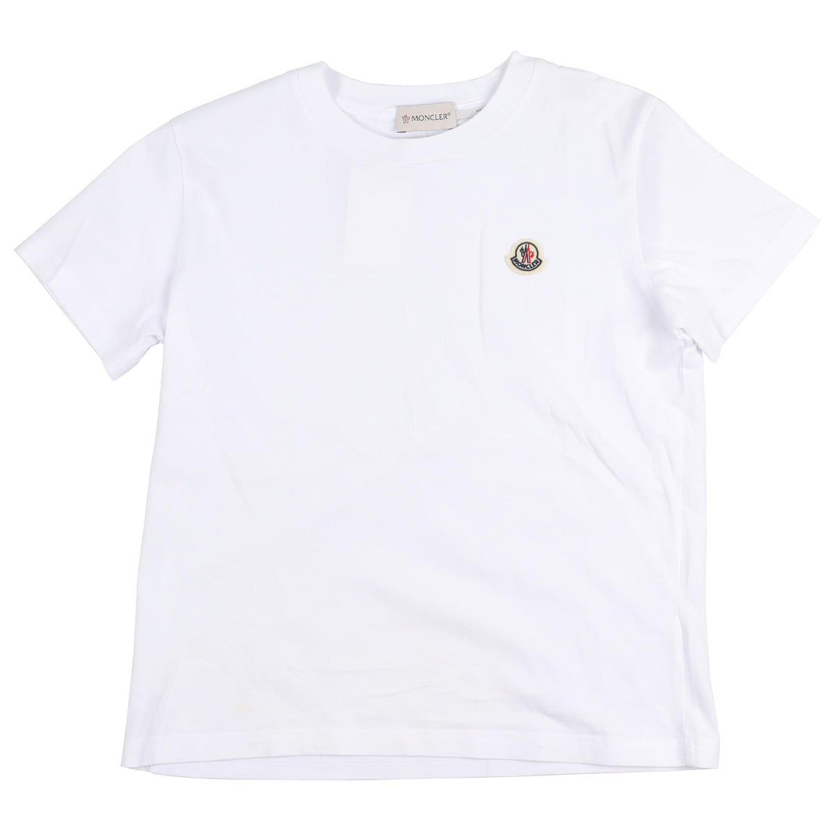 MONCLER WHITE KIDS BOYS COTTON T-SHIRT 8 YEARS