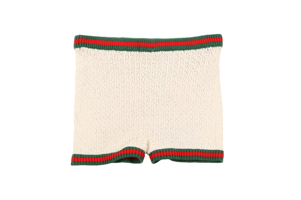 GUCCI IVORY KNIT SHORTS XSMALL