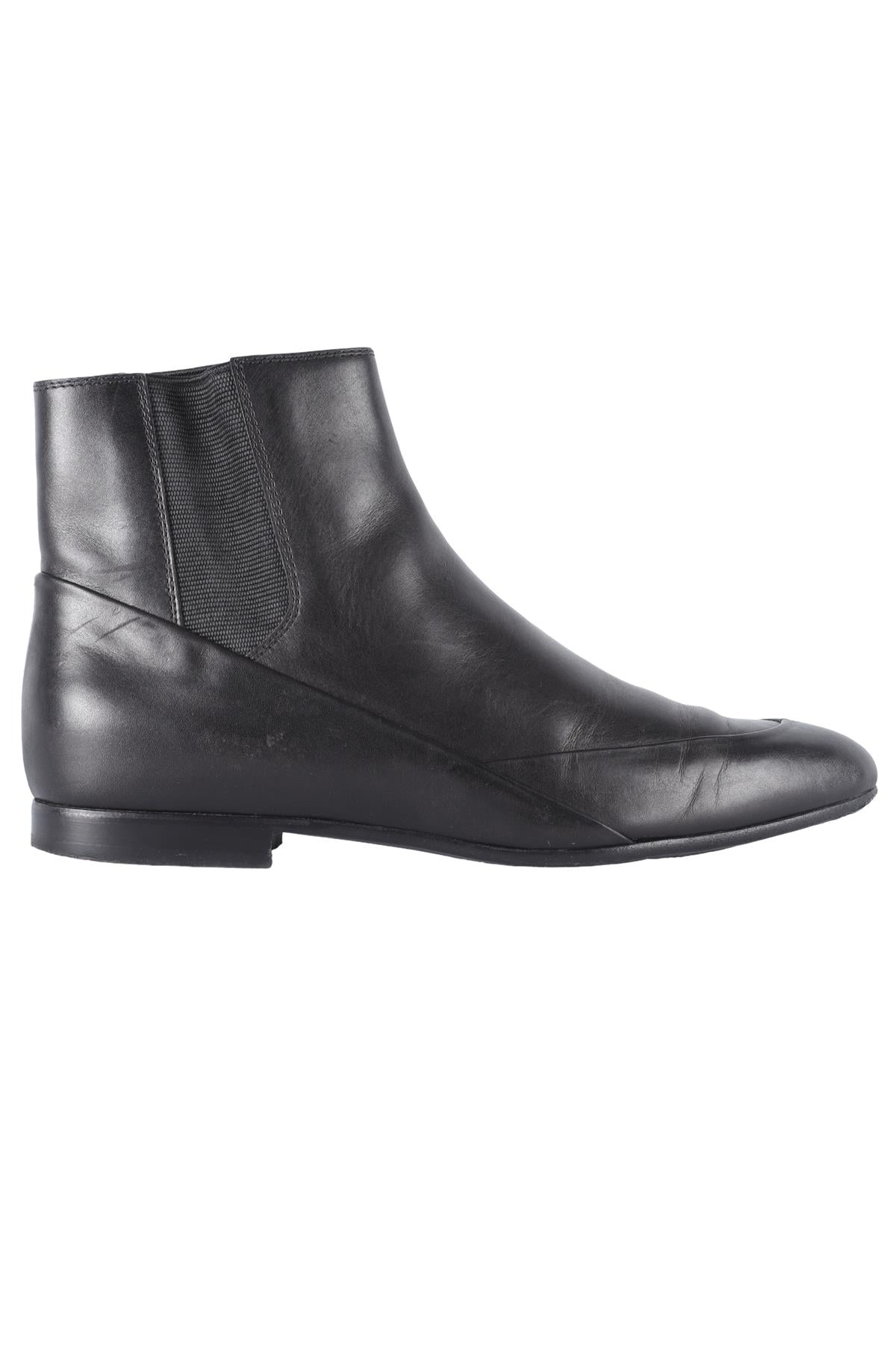 BALENCIAGA BLACK LEATHER ANKLE BOOTS EU 36.5 UK 3.5 US 6.5